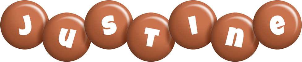 Justine candy-brown logo