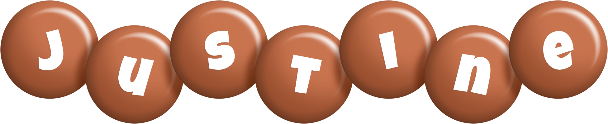 Justine candy-brown logo