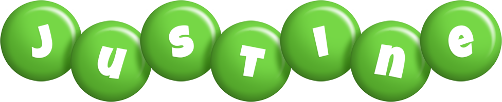 Justine candy-green logo
