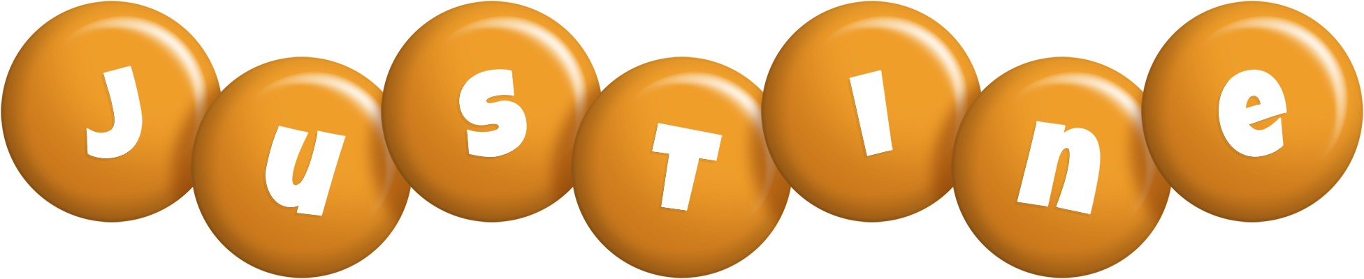 Justine candy-orange logo