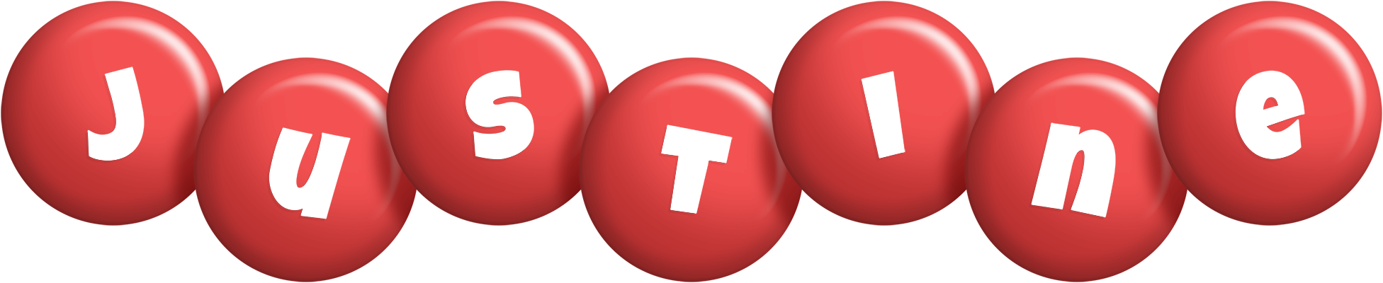 Justine candy-red logo