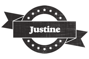 Justine grunge logo
