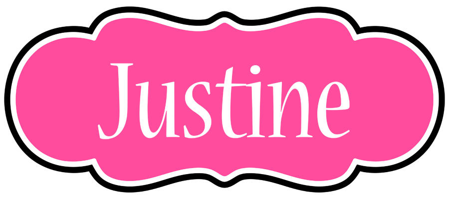 Justine invitation logo
