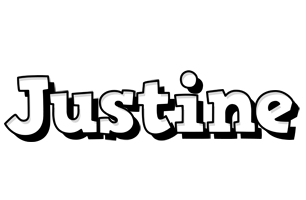Justine snowing logo