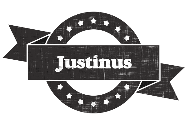 Justinus grunge logo