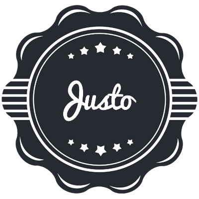 Justo badge logo