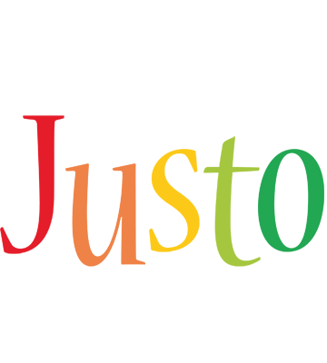 Justo birthday logo