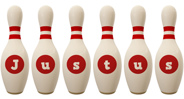 Justus bowling-pin logo