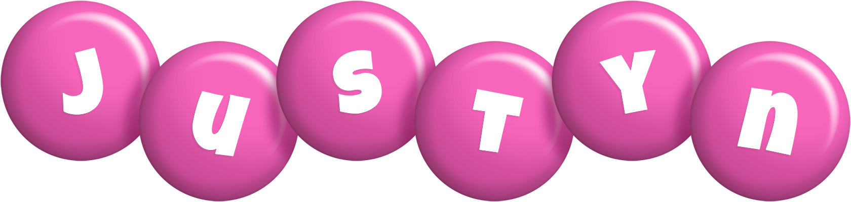 Justyn candy-pink logo