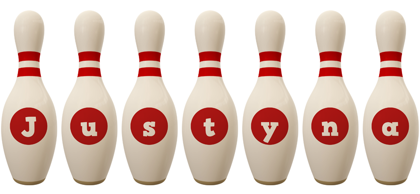 Justyna bowling-pin logo