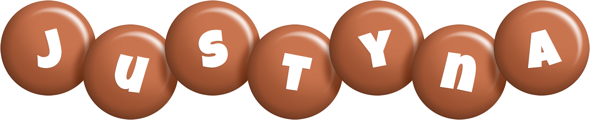 Justyna candy-brown logo