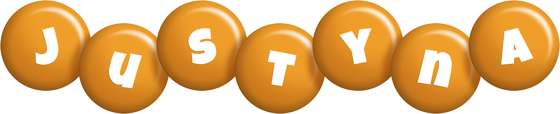 Justyna candy-orange logo
