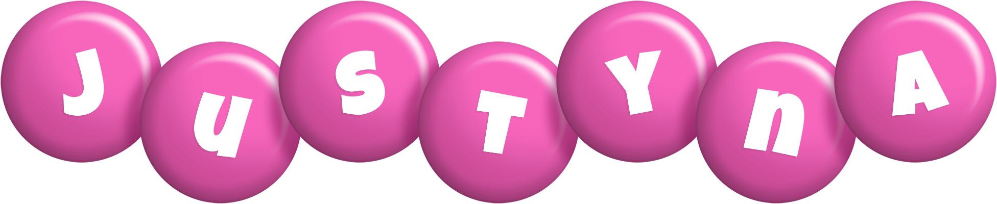 Justyna candy-pink logo