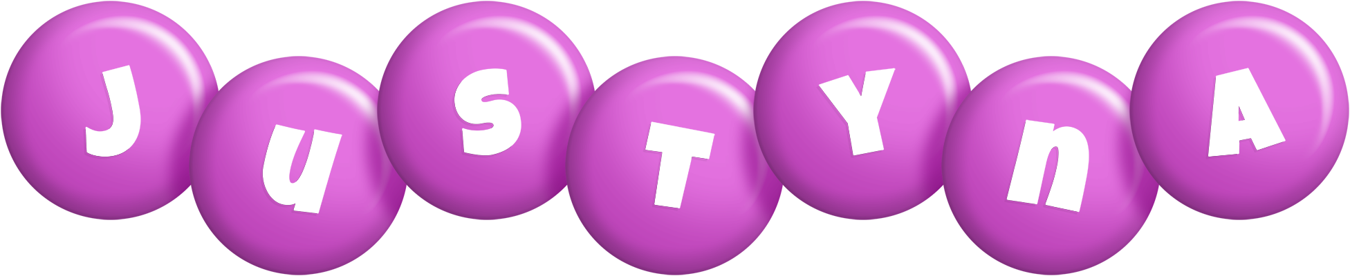 Justyna candy-purple logo