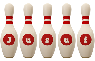 Jusuf bowling-pin logo