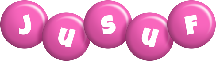 Jusuf candy-pink logo