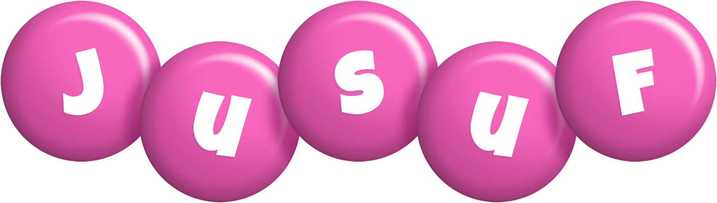 Jusuf candy-pink logo