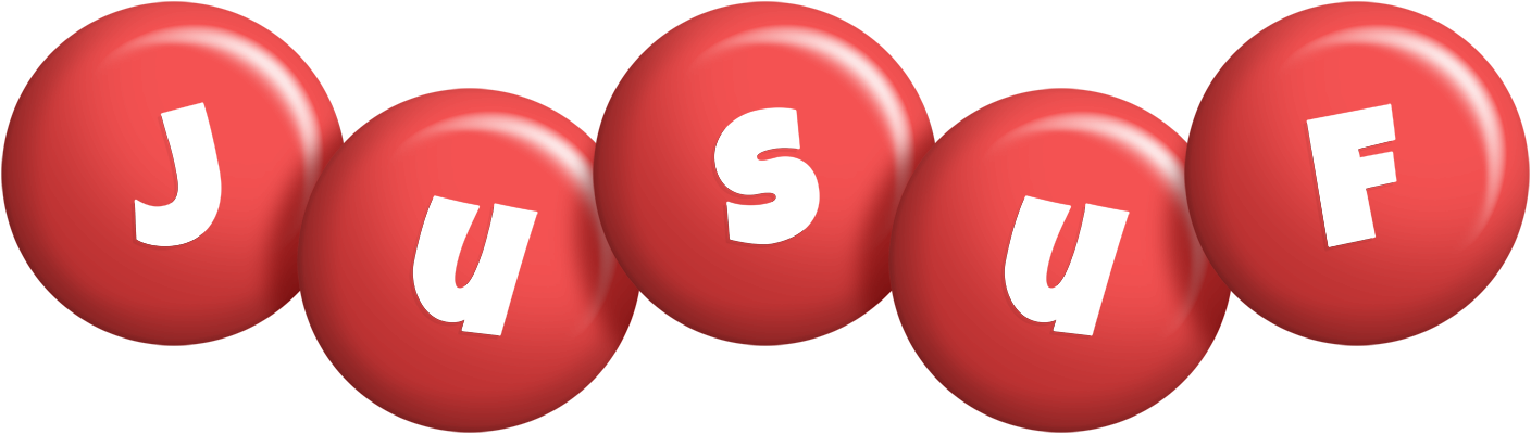 Jusuf candy-red logo