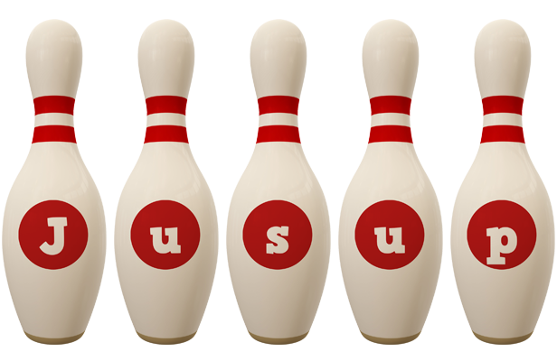 Jusup bowling-pin logo