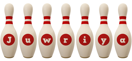 Juwriya bowling-pin logo