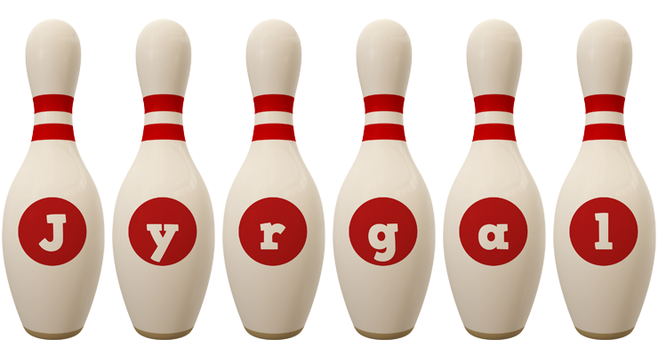 Jyrgal bowling-pin logo