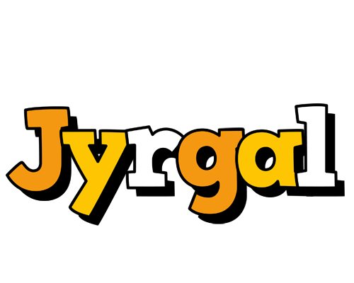 Jyrgal cartoon logo