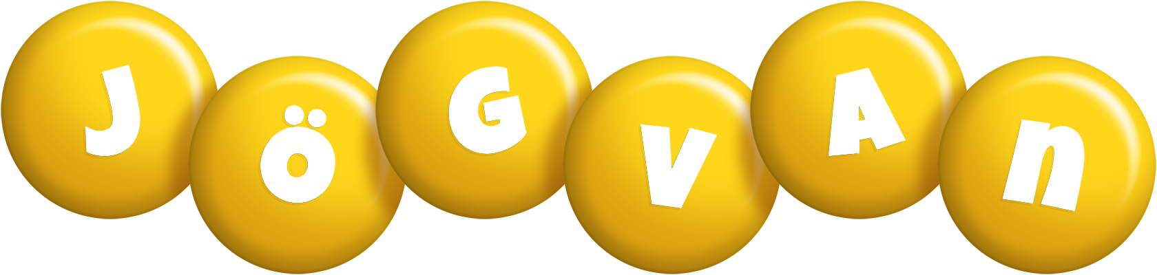 Jögvan candy-yellow logo