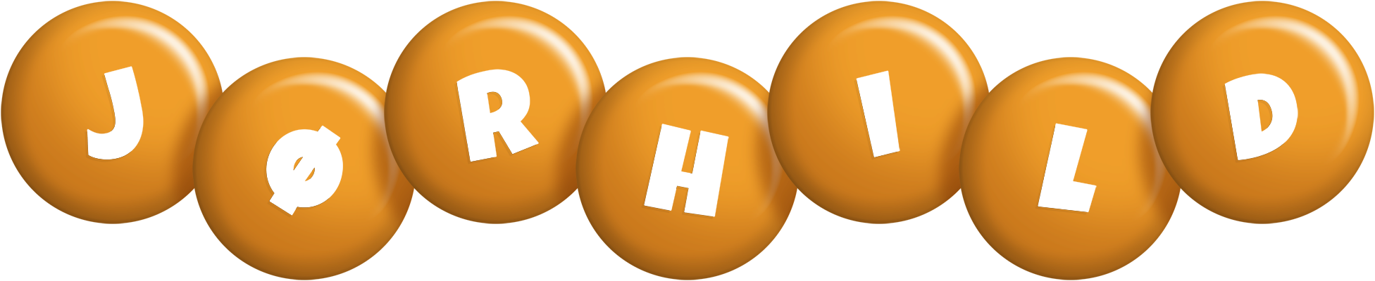 Jørhild candy-orange logo