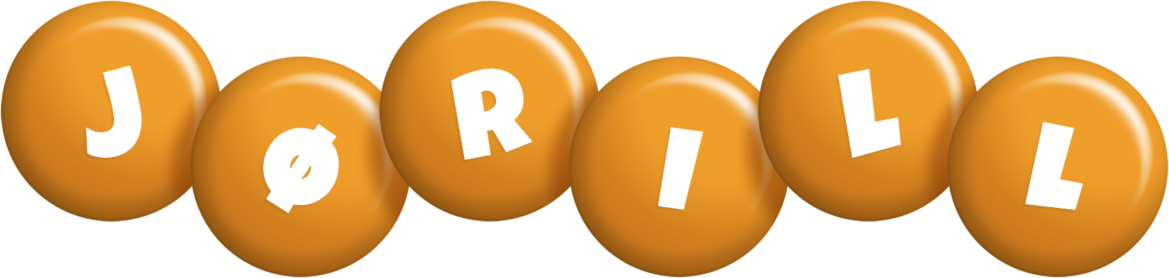 Jørill candy-orange logo