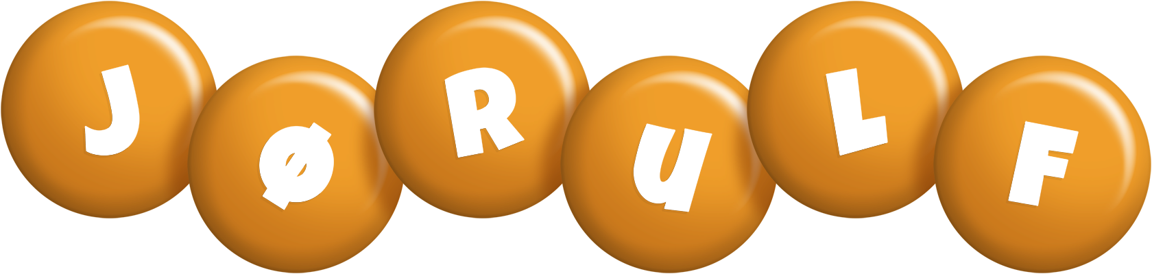 Jørulf candy-orange logo