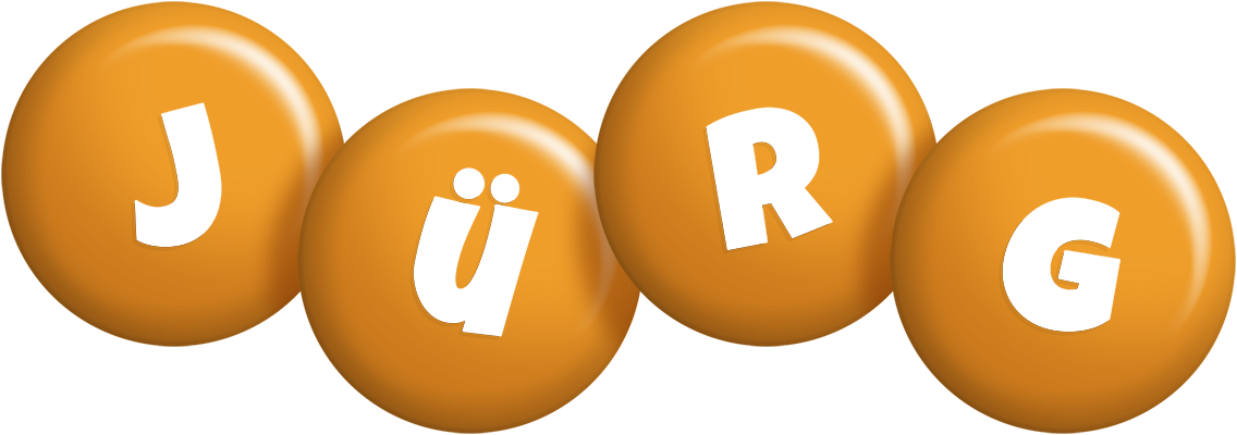Jürg candy-orange logo