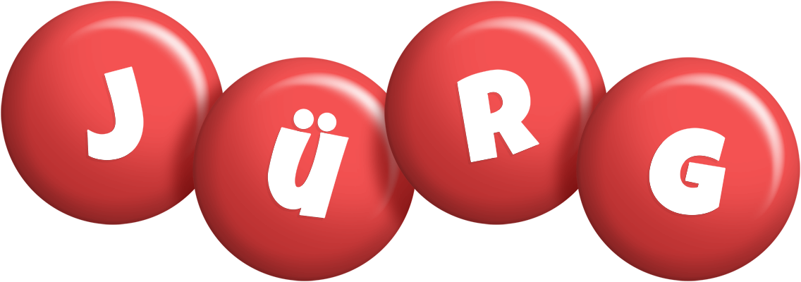 Jürg candy-red logo