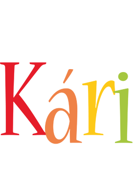 Kári birthday logo