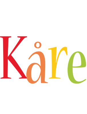 Kåre birthday logo