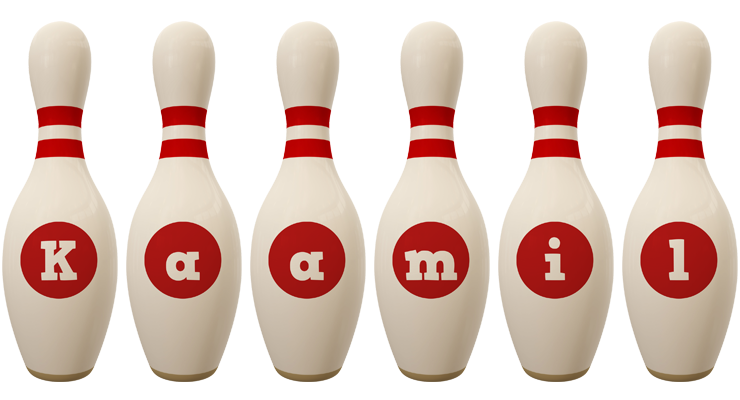 Kaamil bowling-pin logo