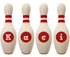 Kaci bowling-pin logo