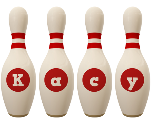 Kacy bowling-pin logo