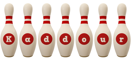 Kaddour bowling-pin logo