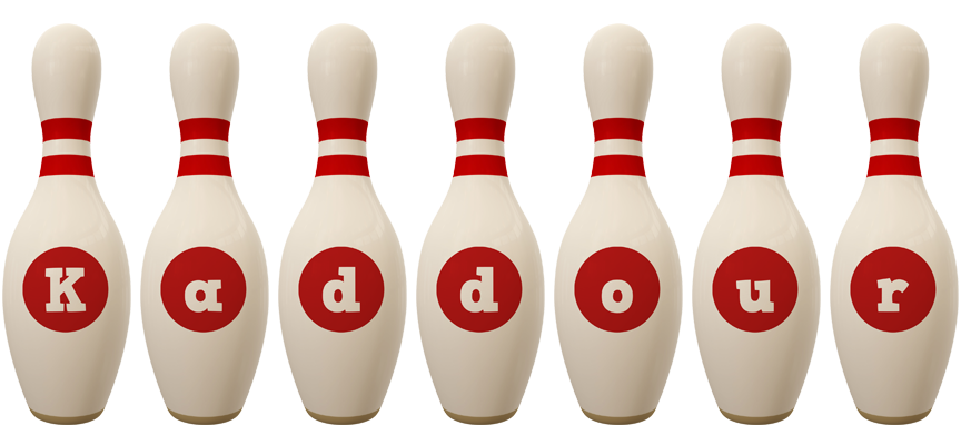 Kaddour bowling-pin logo