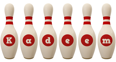 Kadeem bowling-pin logo