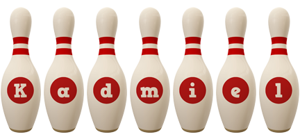 Kadmiel bowling-pin logo