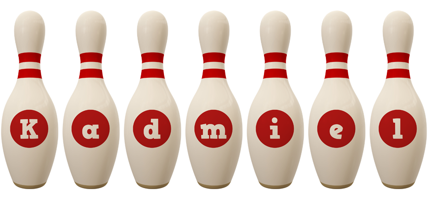 Kadmiel bowling-pin logo