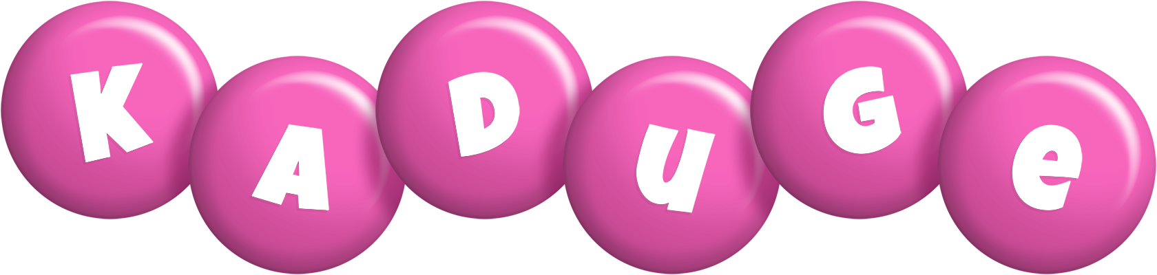 Kaduge candy-pink logo