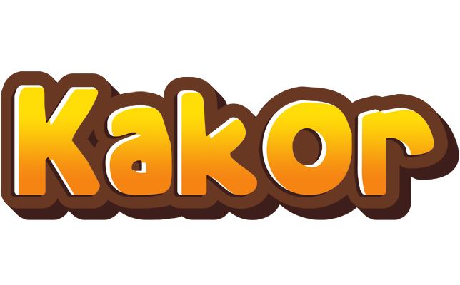 KAKOR logo effect. Colorful text effects in various flavors. Customize your own text here: https://www.textgiraffe.com/logos/cookies/