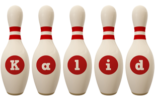 Kalid bowling-pin logo