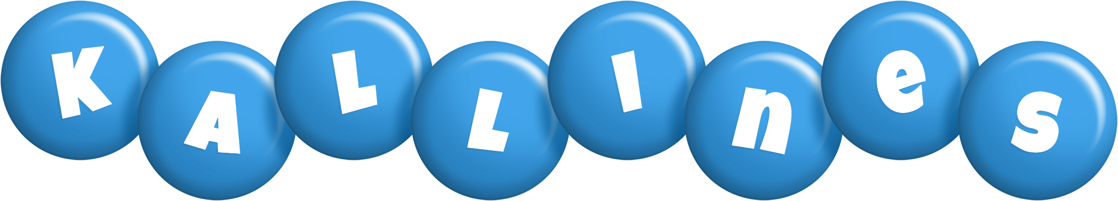 Kallines candy-blue logo
