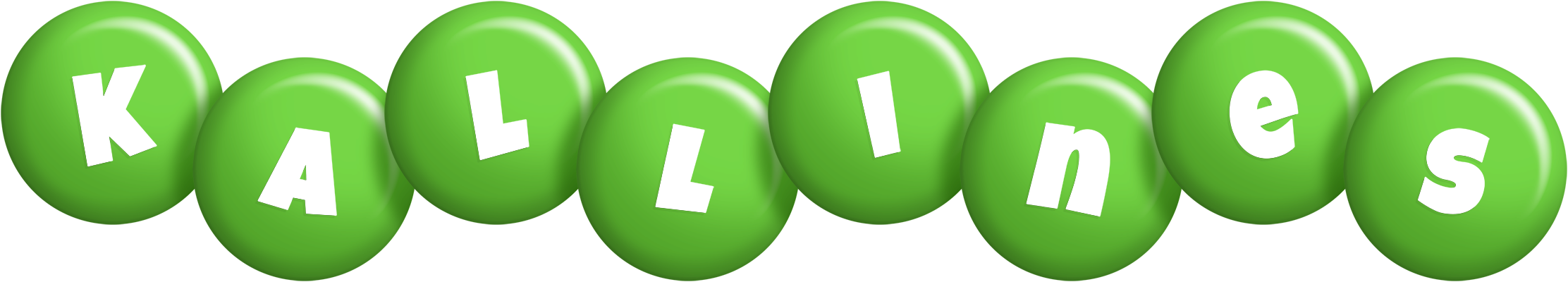 Kallines candy-green logo