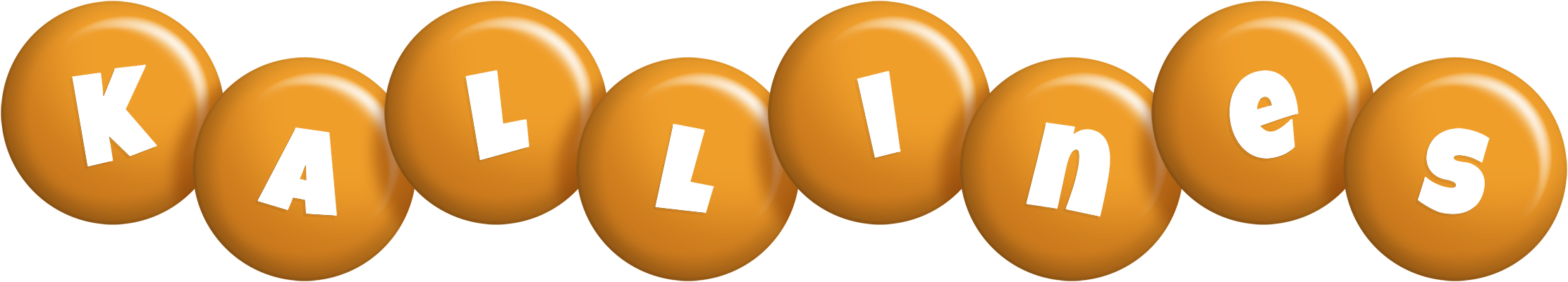 Kallines candy-orange logo