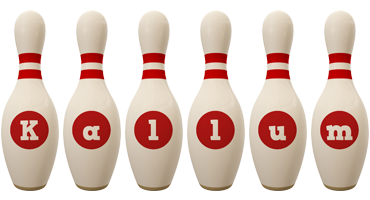 Kallum bowling-pin logo