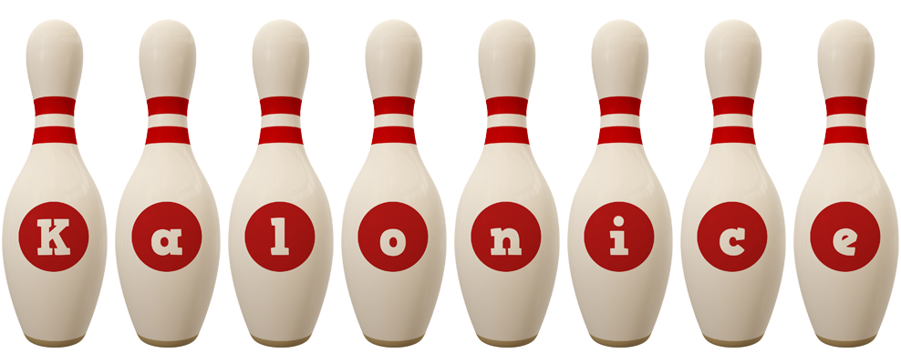 Kalonice bowling-pin logo